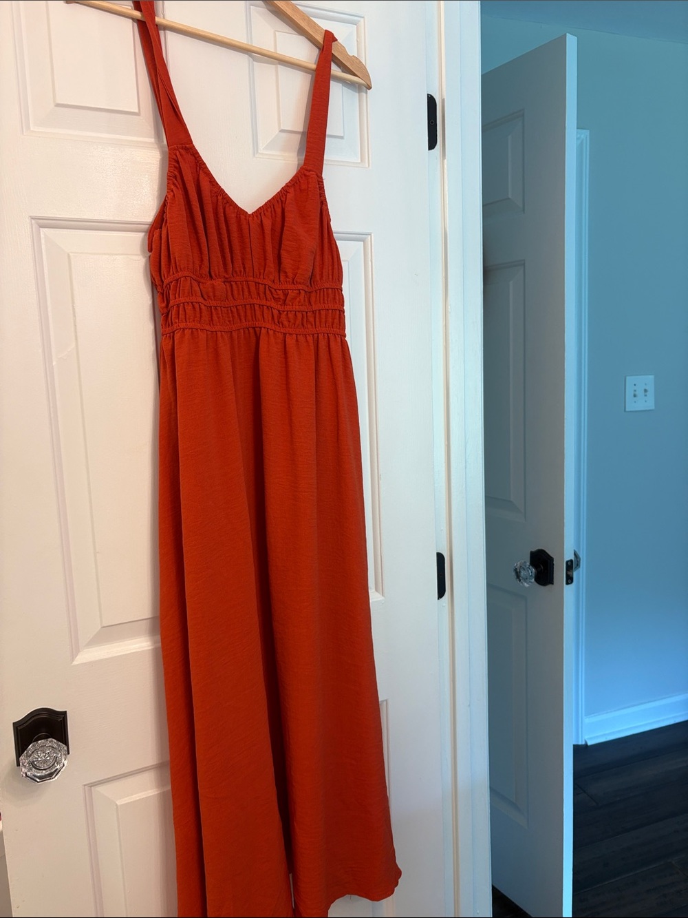 Rust Orange Sleeveless Maxi Dress